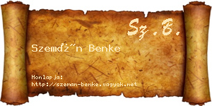 Szemán Benke névjegykártya